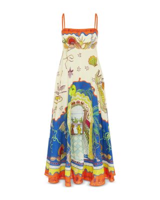 Linen Surrealist Sundress