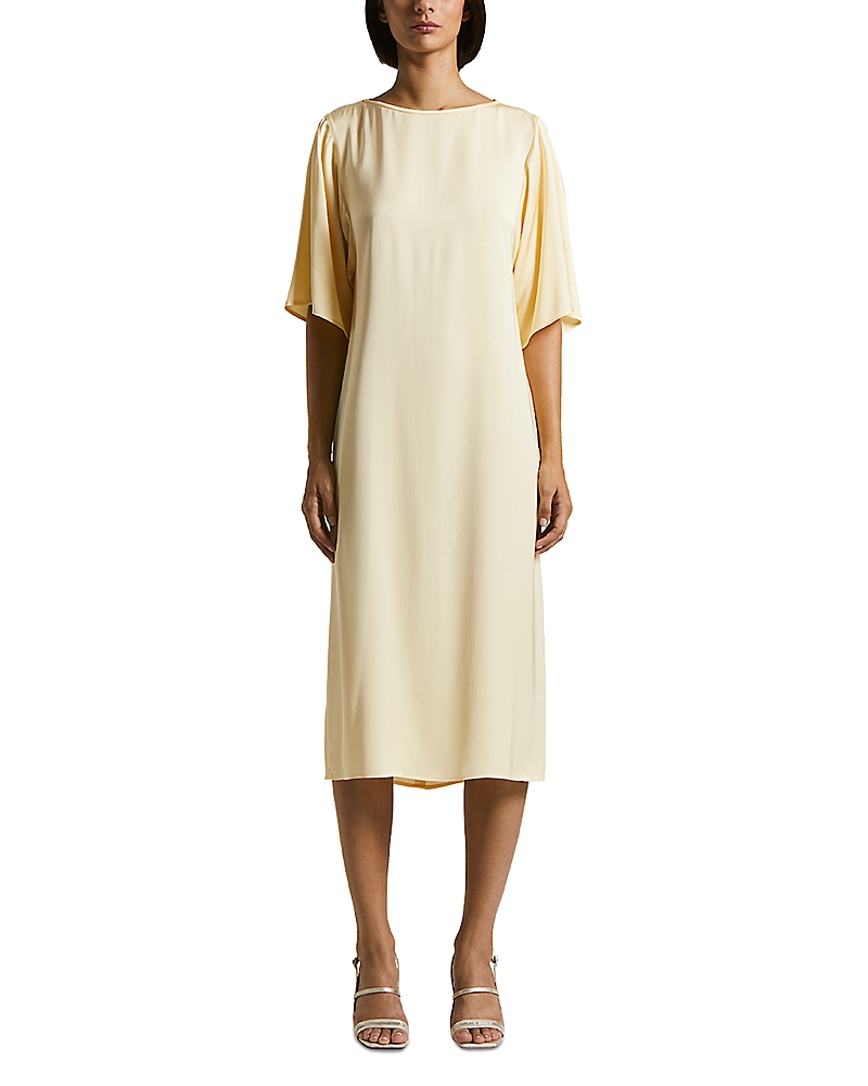 Peserico Shift Midi Dress In Sunshine Yellow