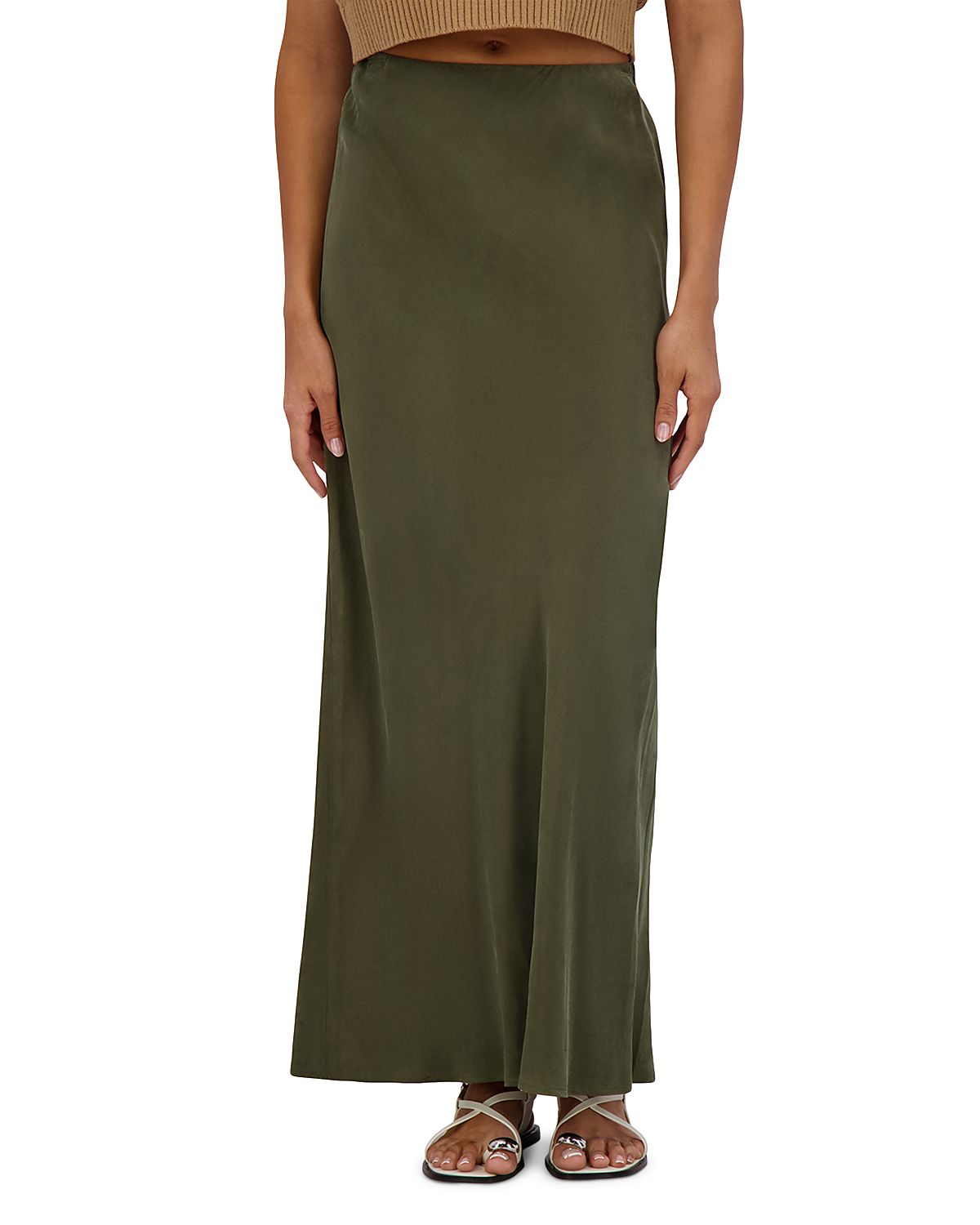 Point Brushed Straight Skirt