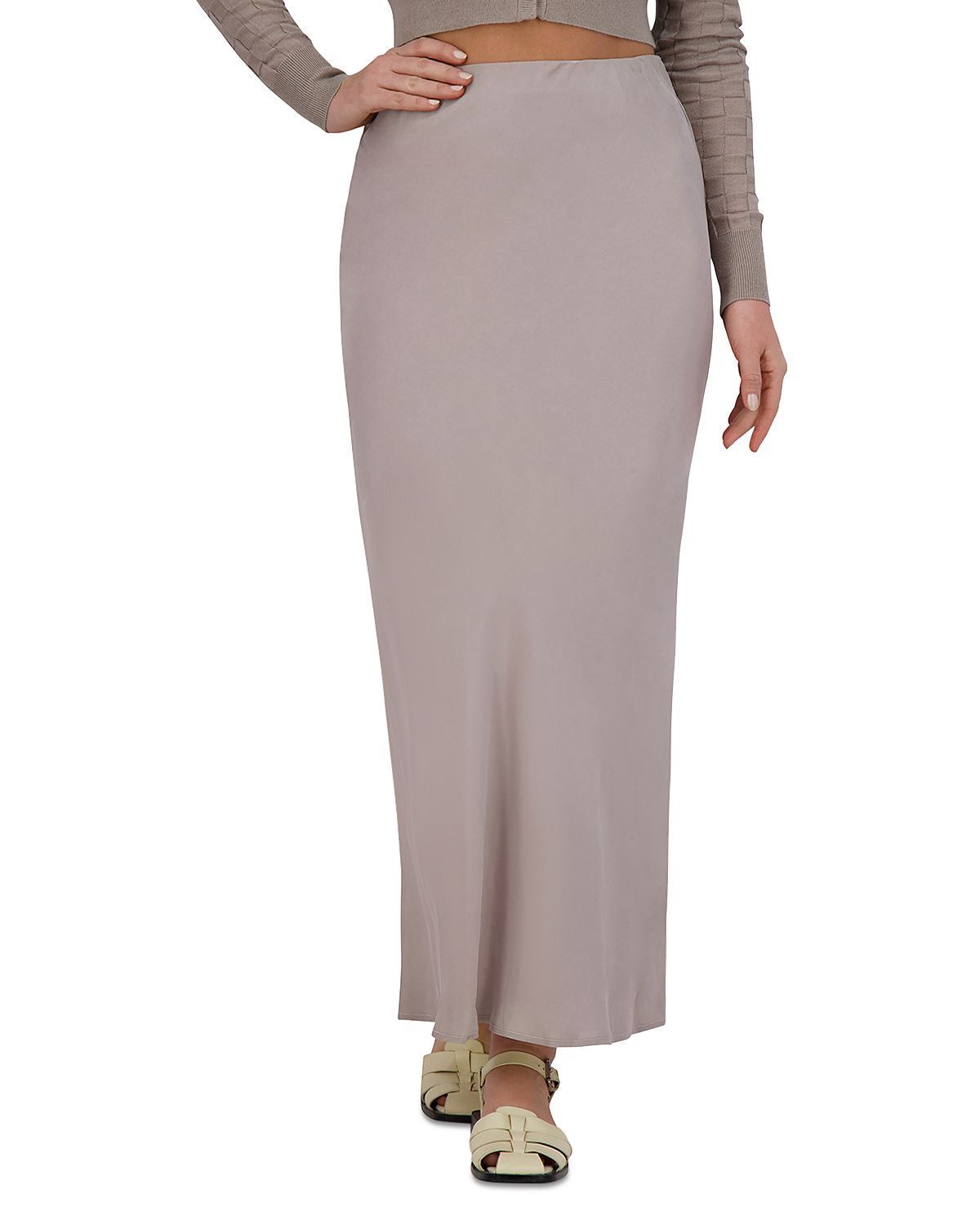 Point Brushed Straight Skirt