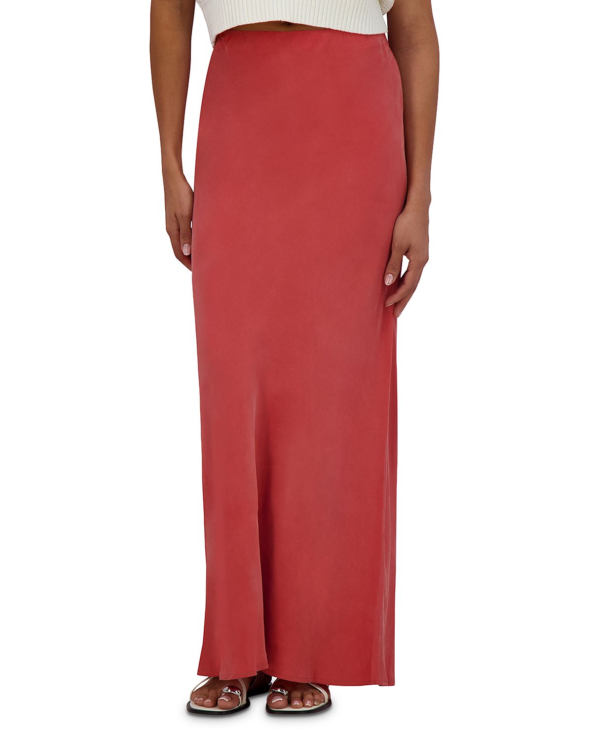 Point Brushed Straight Skirt