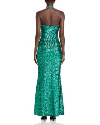Ryushi Sequined Halter Gown