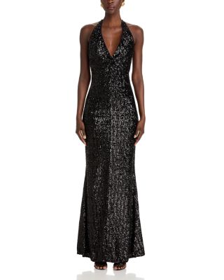 Ryushi Sequined Halter Gown