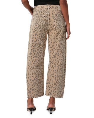 Miro High Rise Relaxed Jeans in Natural Cheetah
