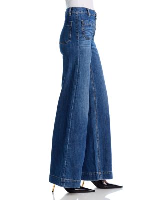Cindy High Rise Wide Leg Jeans in Medium Wash