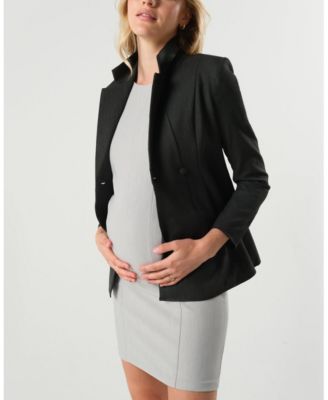 Women's Tailored Maternity Workwear Blazer in Italian Stretch Suiting Fabric 