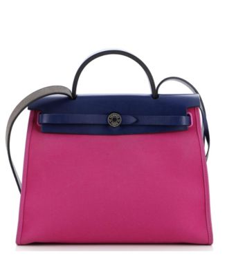 Pre-Owned HERMÈS - 31 Herbag Zip Leather and Toile