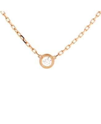 Pre-Owned Cartier - Small Cartier D'Amour Pendant Necklace 18K Rose Gold with Diamond