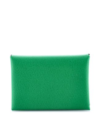 Pre-Owned HERMES Calvi Duo Card Holder Epsom