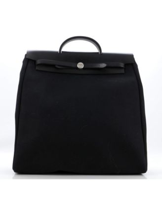 Pre-Owned HERMES Mm Herbag Toile and Leather