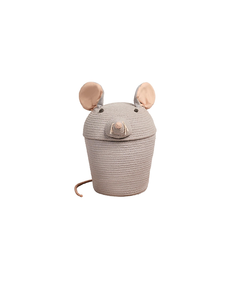 Lorena Canals Little Kid's Renata Rat Basket In Pearl Grey/rose/dark Grey