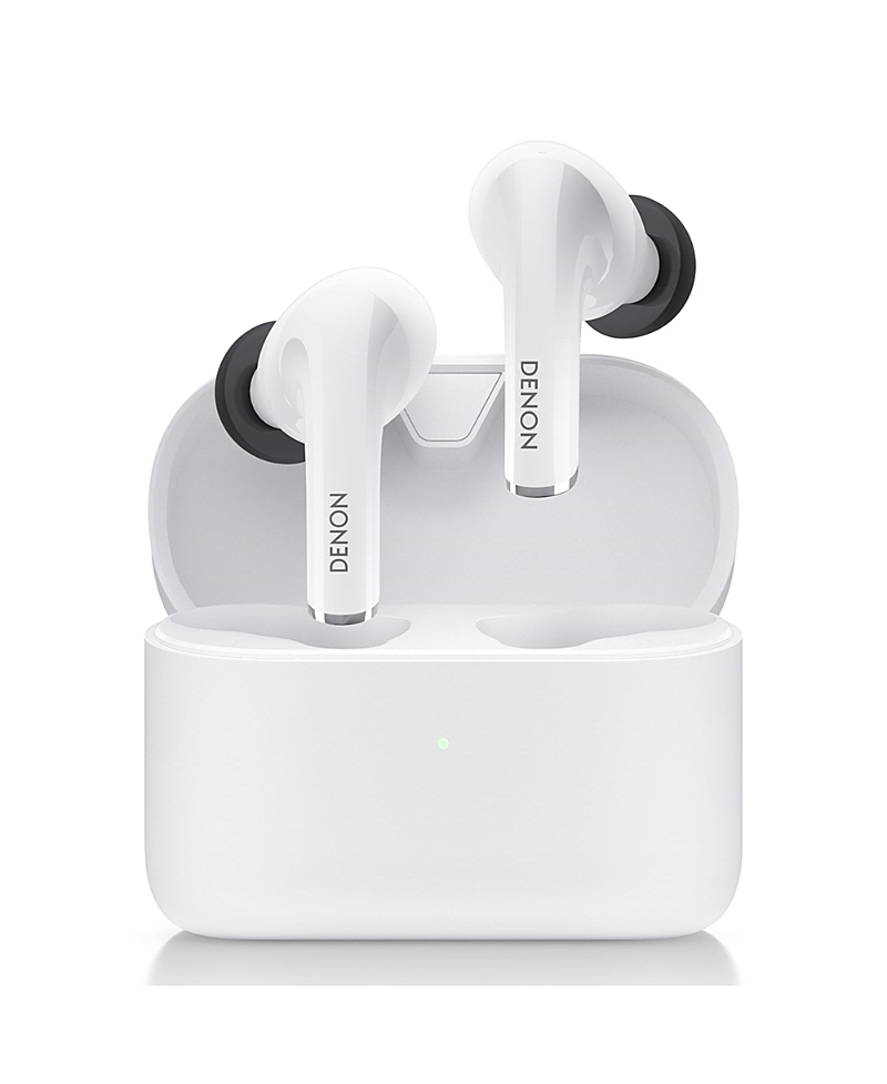Denon Ah-c830ncw True Wireless Earbuds With Active Noise-cancellation In White