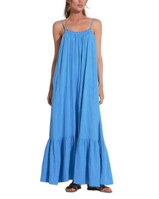 Maxi Tank Flowy Ruffle Dress