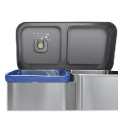 58 Liter Recycling Kitchen Trash Can with Liner Pocket