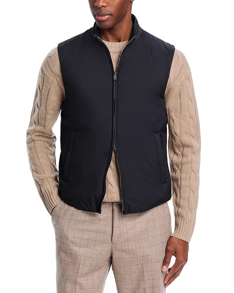 Herno Matte Nylon Vest with Light Padding