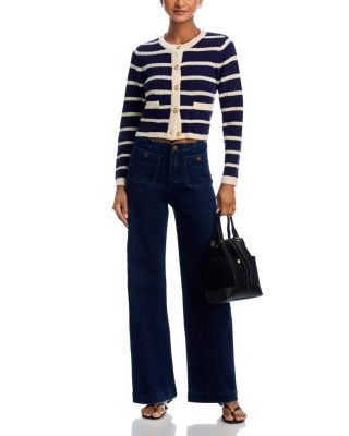 High Rise Patch Pocket Jeans in Dark Wash - Exclusive