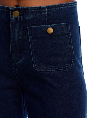 High Rise Patch Pocket Jeans in Dark Wash - Exclusive