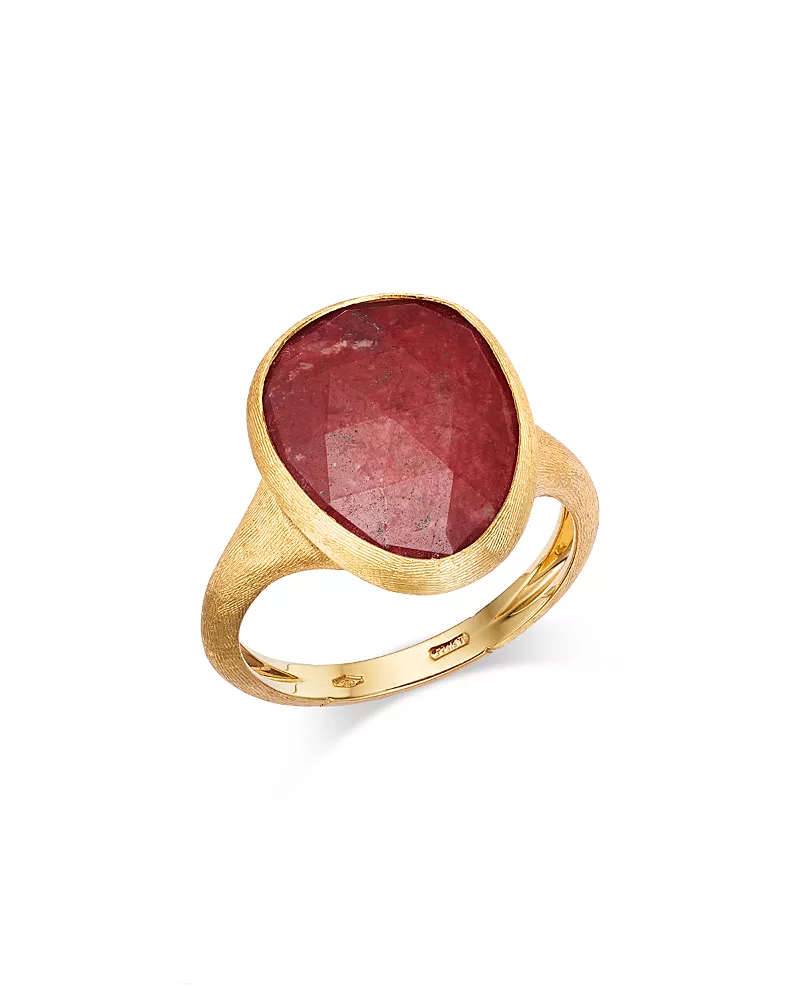 Marco Bicego 18K Yellow Gold Lunaria Color Thulite Solitaire Ring