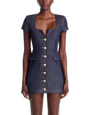 Brunella Sheen Denim Mini Dress