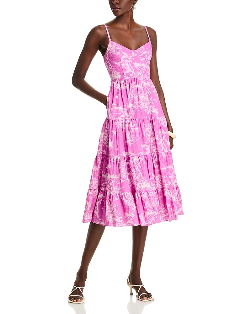 AQUA TOILE TANK MIDI DRESS - EXCLUSIVE