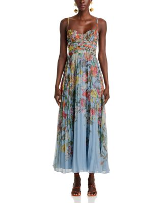Pleated Floral Guest of Dress - Exclusive