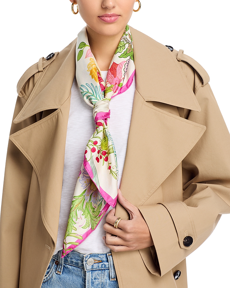 Echo Oasis Silk Square Scarf In Cream