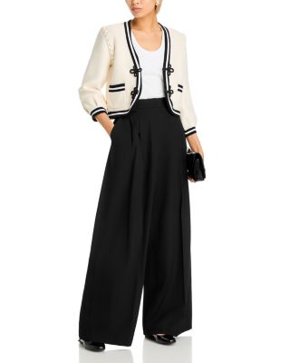 Kaito Contrast Trim Crop Cardigan