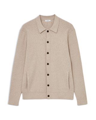 Saint Long Sleeve Fine Rib Button Up Cardigan