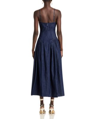 Denim Bustier Midi Dress - Exclusive