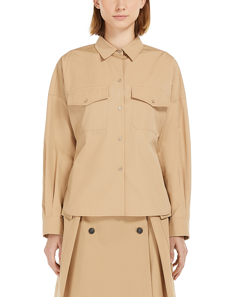 Weekend Max Mara Women's Skipper Shirt Beige | Size 46 | 2515111021600012 In Beige