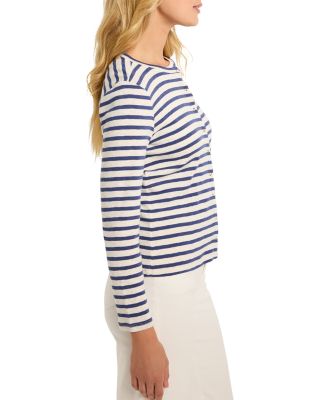 Snap Front Striped Cardigan