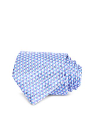 David Donahue Classic Silk Geometric Tie