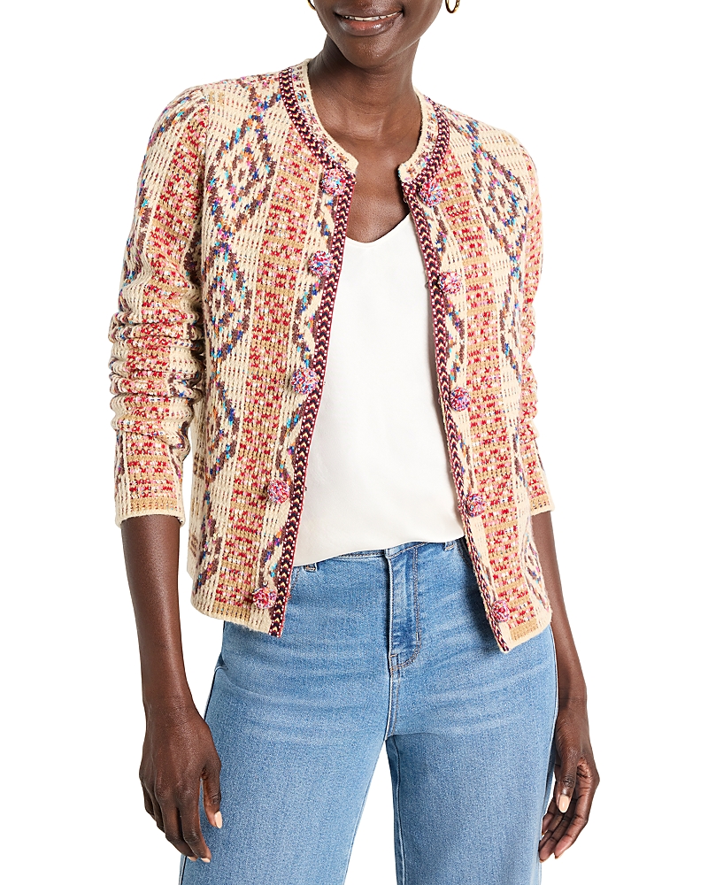 Nic + Zoe Color Weave Knit Jacket In Multi Color In Neutral Multi