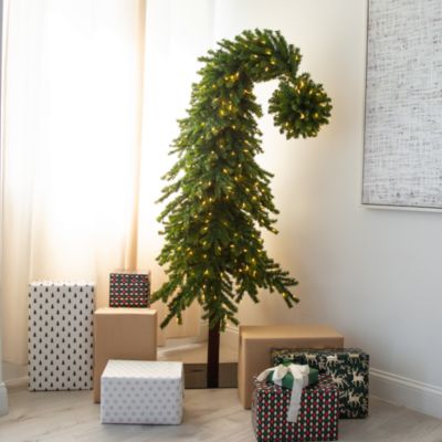 7&#39; Holiday Green Santa&#39;s Hat Christmas Tree with 500 LED Lights and 1275 Bendable Branches