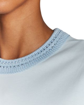 Crocheted Neck Tee
