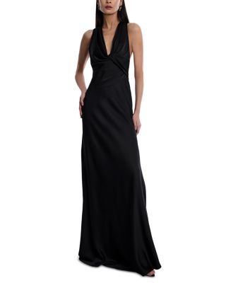 Cowl Neck Halter Gown