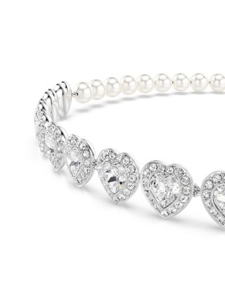 Ariana Grande Crystal Heart Halo Tennis Choker Necklace, 11.75-17.375"