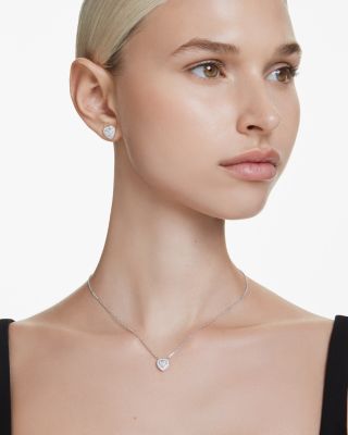 Ariana Grande Heart Halo Pendant Necklace & Matching Stud Earrings, Set of 2