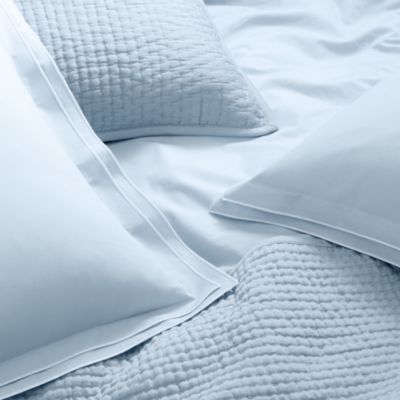 Tipped Double Flange Percale Bedding Collection - Exclusive