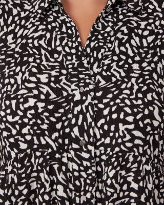 Abstract Spot Mini Shirt Dress