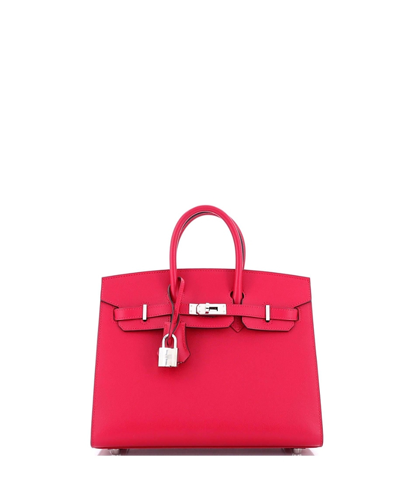 Pre-owned Pre-owned Hermes Hermes Birkin 25 Handbag Pink Madame With Palladium Hardware In Framboise