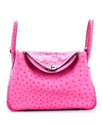 Pre-Owned HERMES 30 Lindy Bag Ostrich