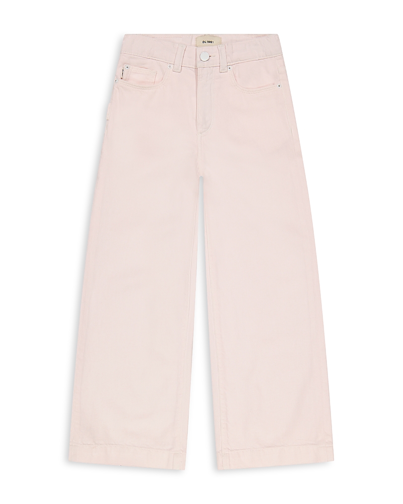 Dl1961 Girl's Lily High-rise Wide-leg Denim Jeans In Primrose Pink
