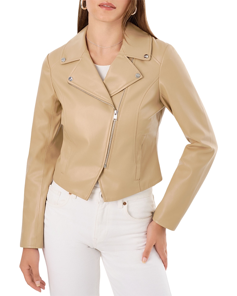 Lamarque Pascale Fitted Faux Leather Jacket In Wheat