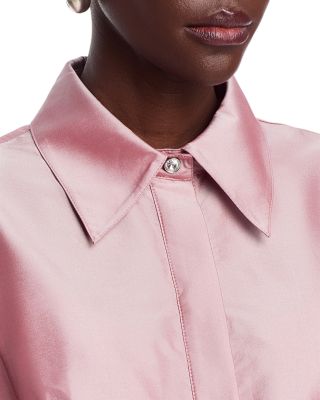 Embroidered Sash Belt Shirt Dress