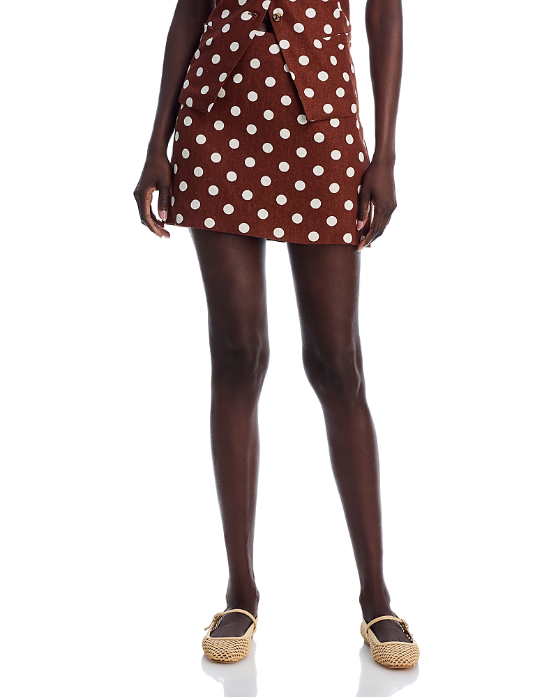 WAYF ELLE LINEN BLEND MINI SKIRT