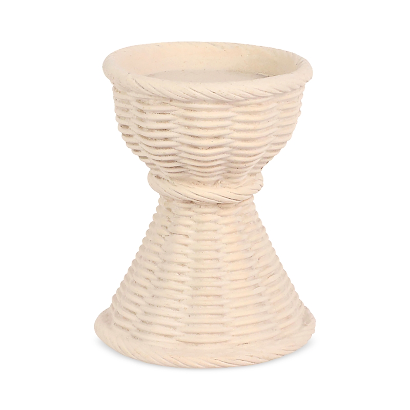 Vietri Casa Gray Short Candle Stick In Neutral