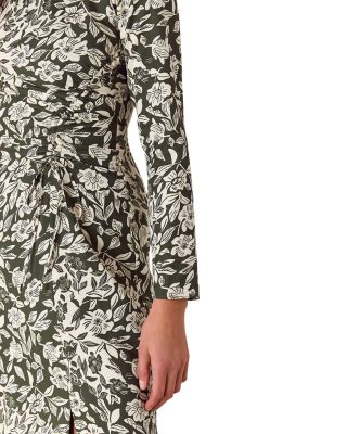 Cut Stems Ruched Side Dress