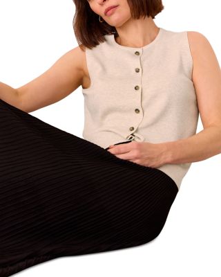Lucy Button Front Knit Tank Top