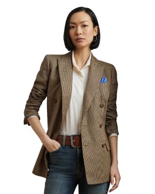 Ralph Lauren - Houndstooth Double Breasted Twill Blazer